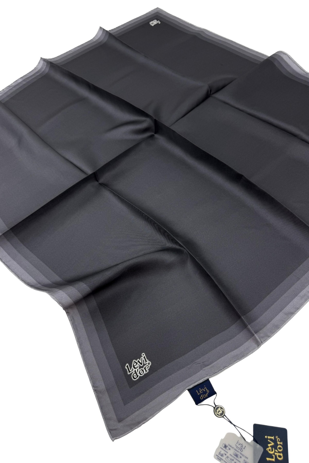 Levidor Twill İpek Eşarp LD1067-01 - Antrasit-04