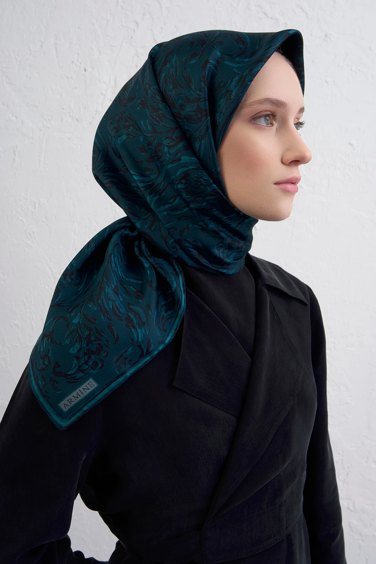 Armine Sura İpek Eşarp 9431DS - 81-Petrol Mavisi