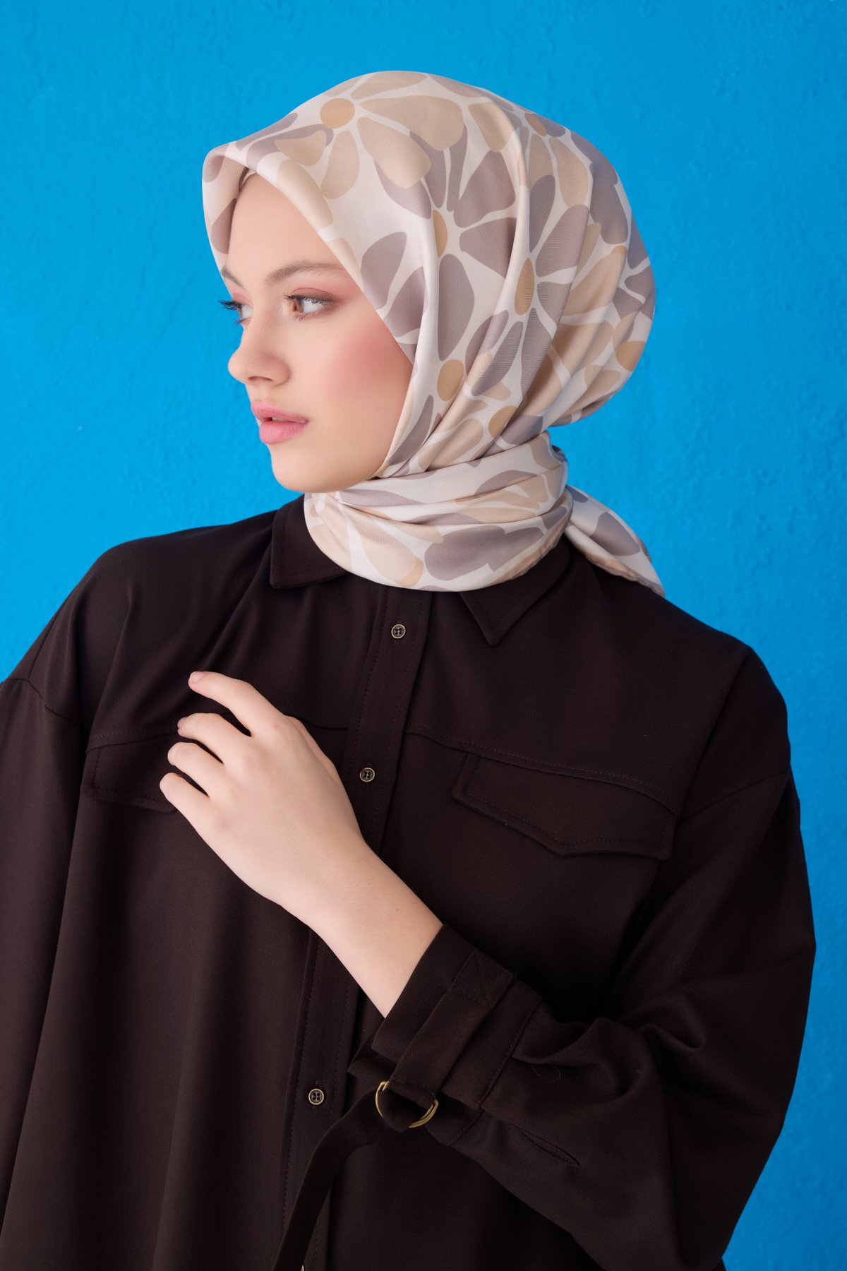 Belli Twill İpek Eşarp 4116D - Çok Renkli 2