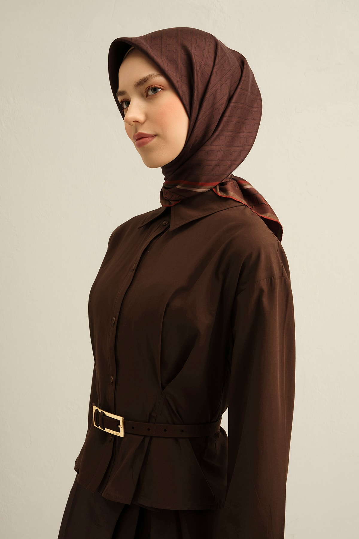 Armine Twill İpek Eşarp 9301D - Bordo-Kırmızı-62