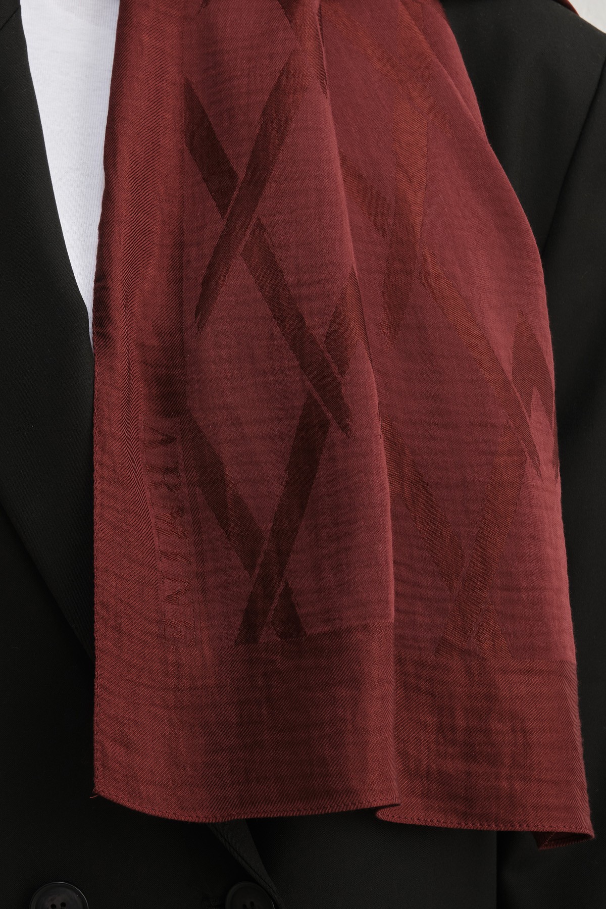 Armine Lyocell İpek Şal 1002-1 - Bordo-1110-29