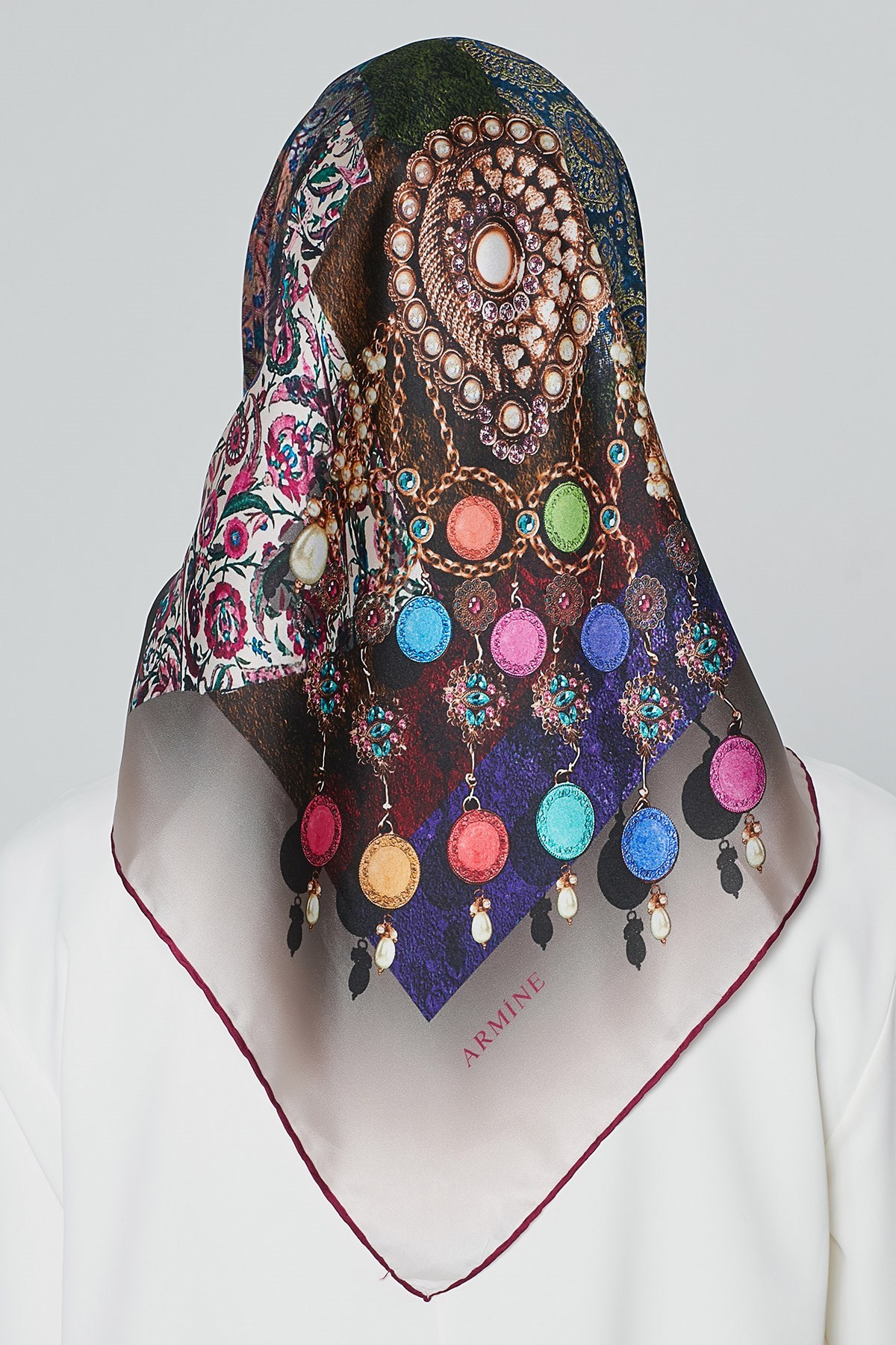 Armine Nostalji İpek Sura Eşarp 7639DS-11