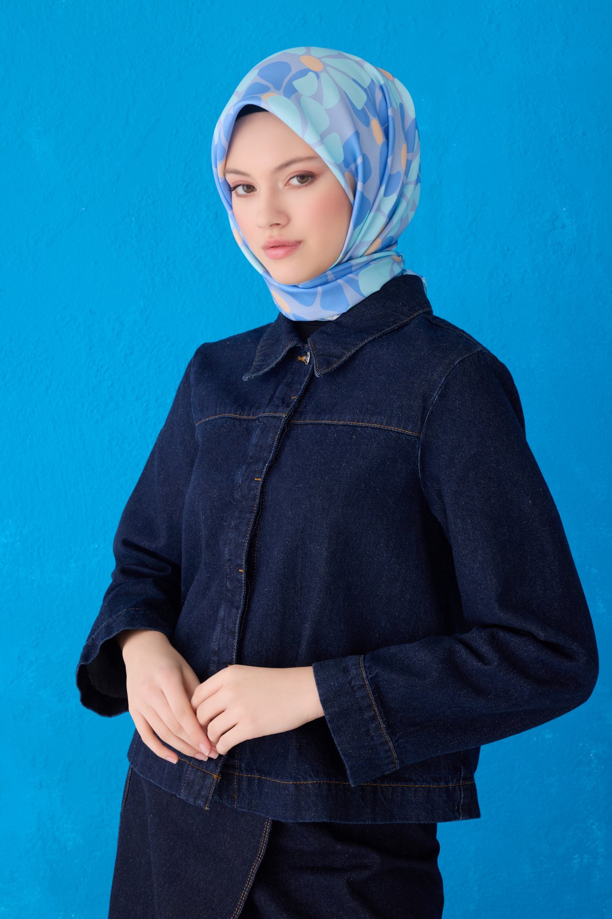Belli Twill İpek Eşarp 4116D - Çok Renkli 3