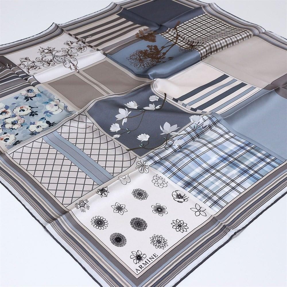 Armine Nostalji Serisi İpek Twill Eşarp 8303D-02