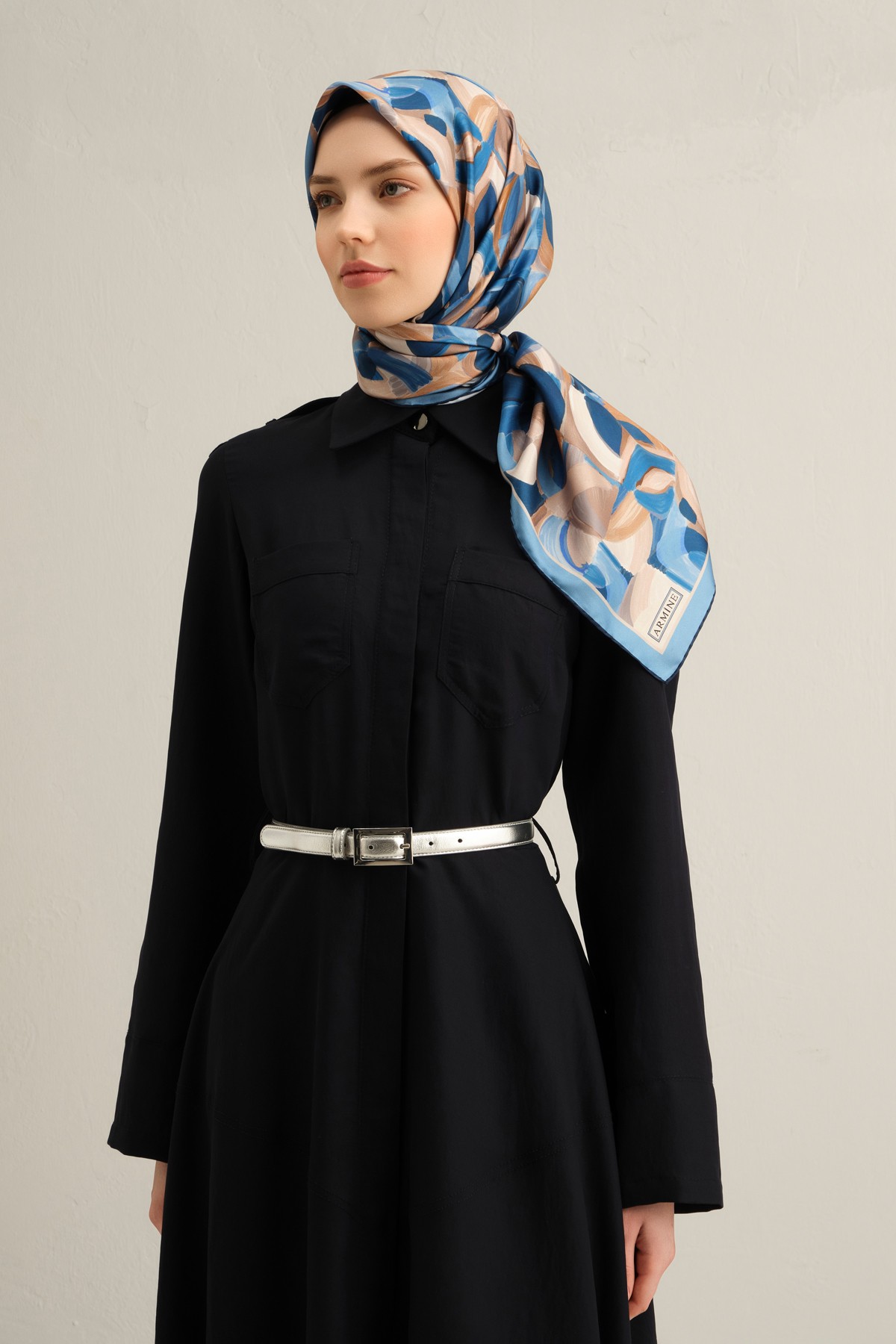 Armine Twill İpek Eşarp 9329D