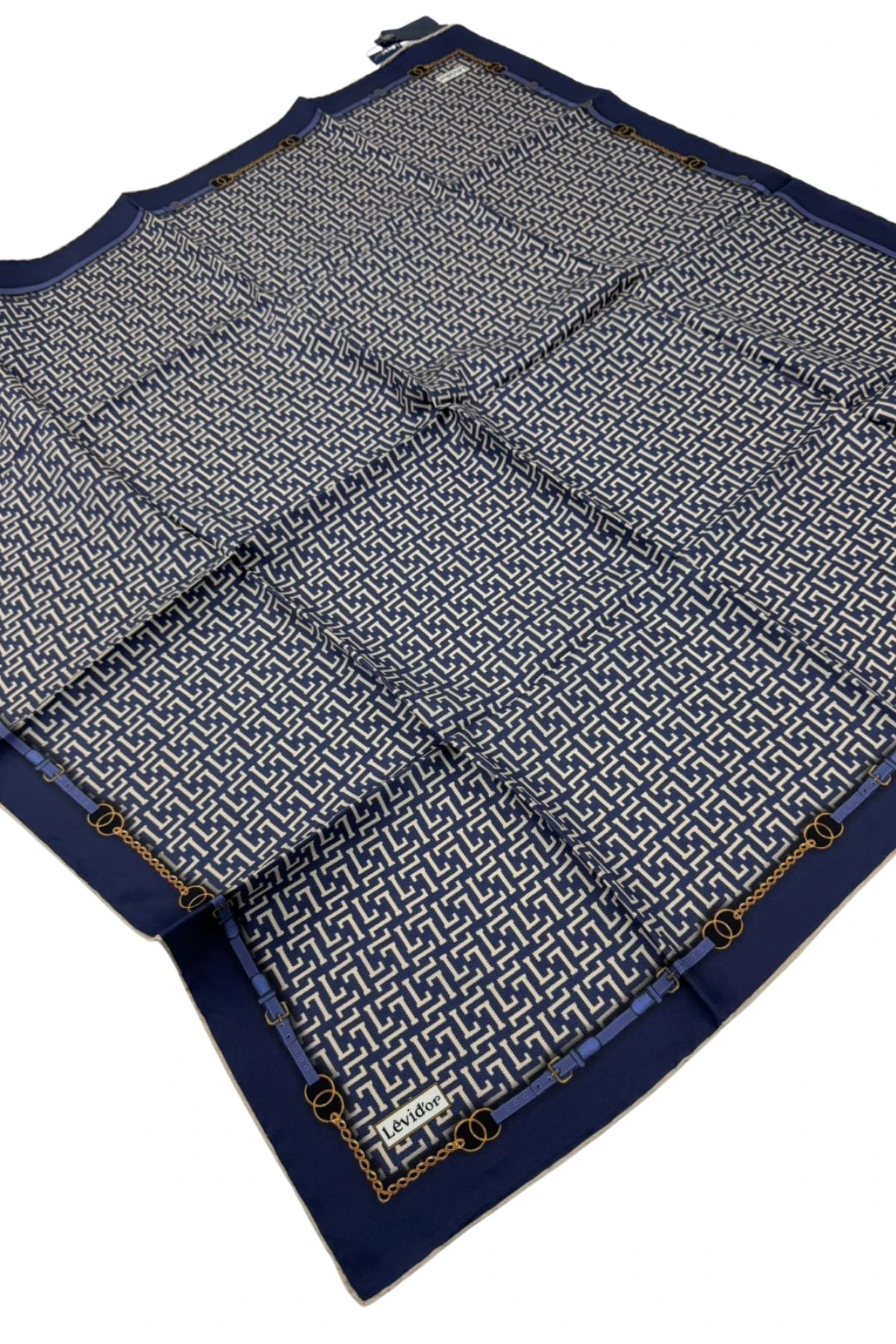 Levidor Twill İpek Eşarp LD1129 - 02-Lacivert