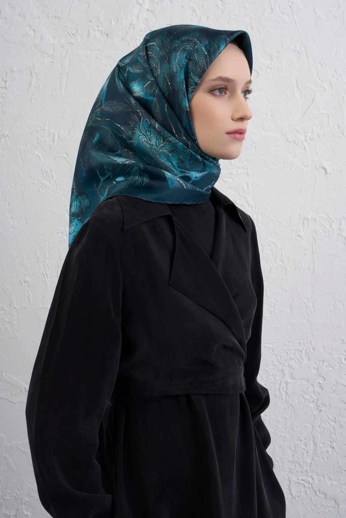 Armine Sura İpek Eşarp 9409DS - 04-Petrol Yeşili