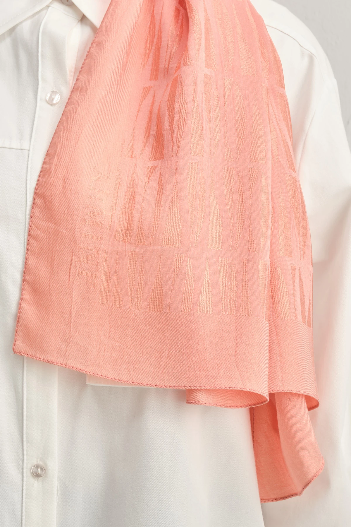 Armine Lyocell İpek Şal 1002-3 - Somon-1113-14