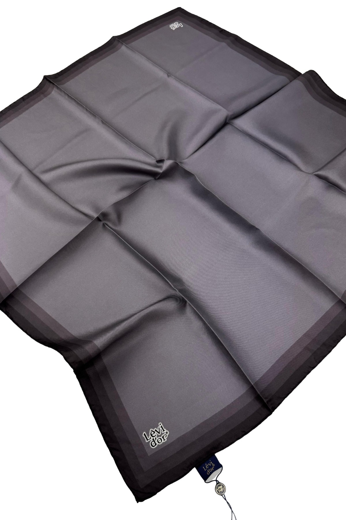 Levidor Twill İpek Eşarp LD1067-01 - Koyu Füme-27