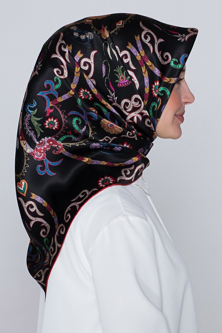 Armine Nostalji Serisi İpek Twill Eşarp 8039D-09