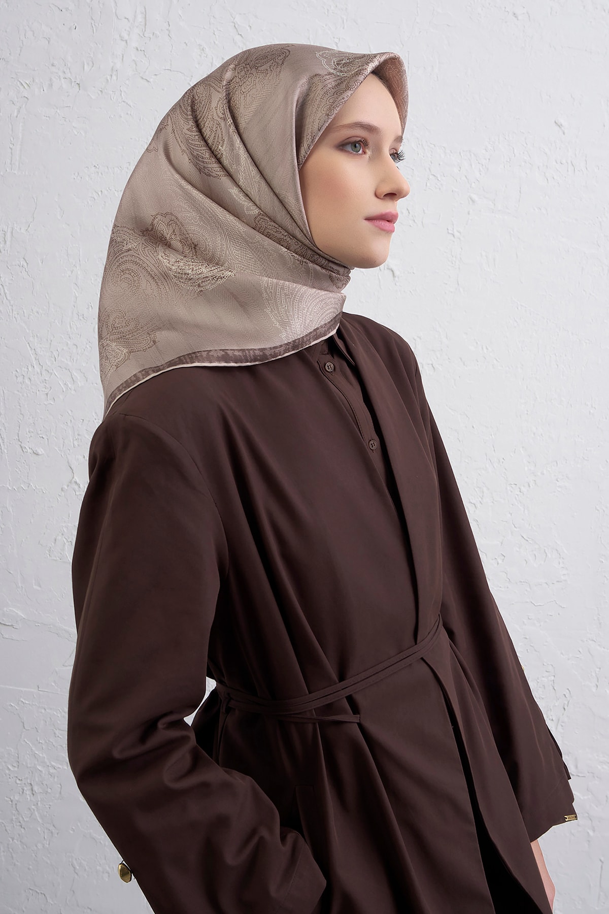 Armine Sura İpek Eşarp 9428DS - 06-Keten-Vizon