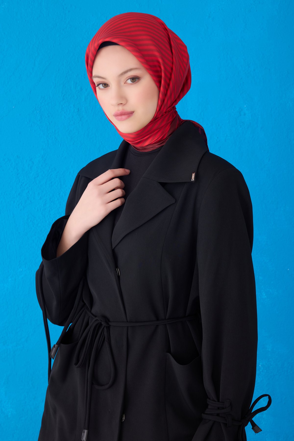 Belli Twill İpek Eşarp 4115D - Bordo-