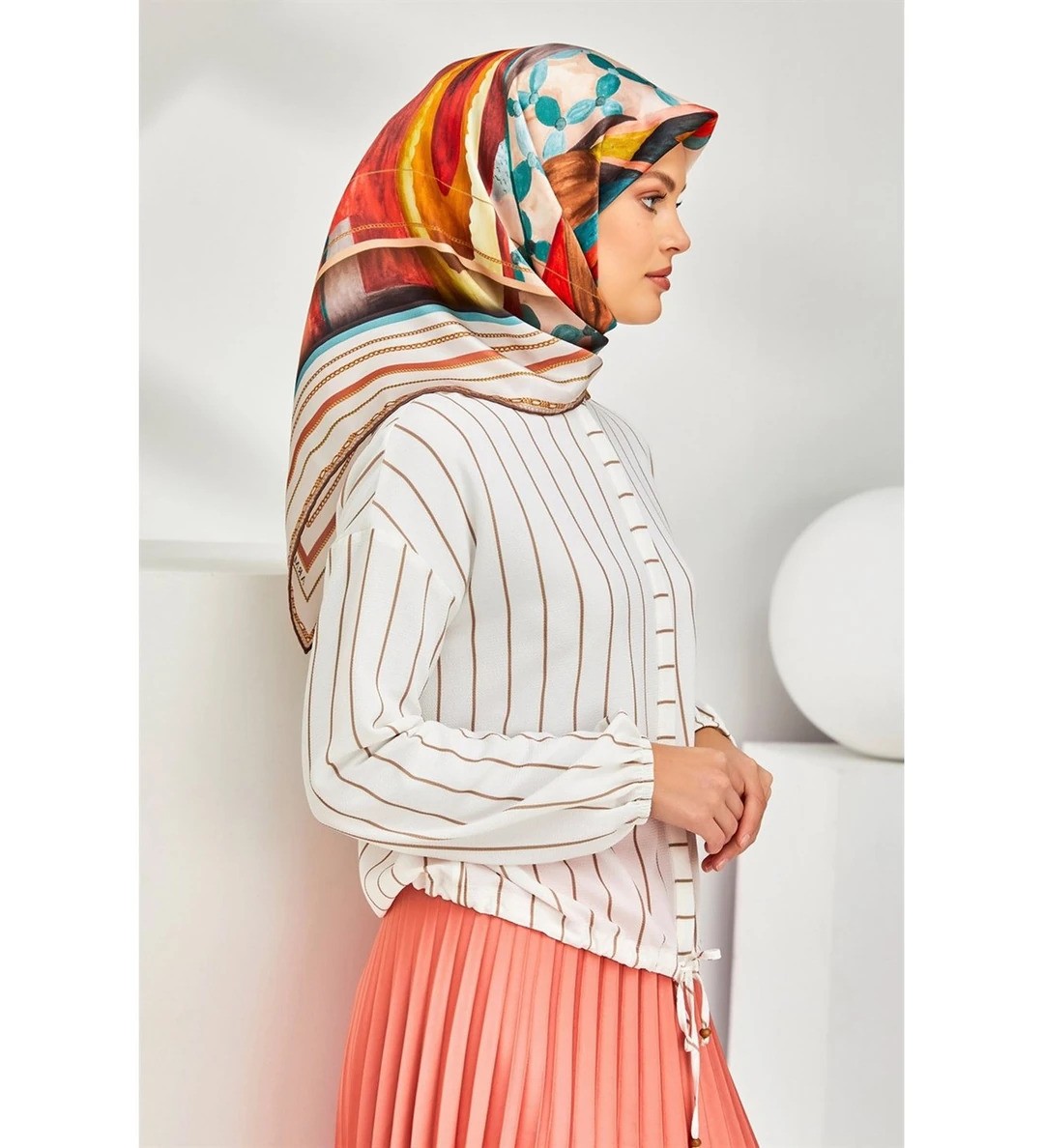 Armine Nostalji Serisi Twill İpek Eşarp 8319D-35
