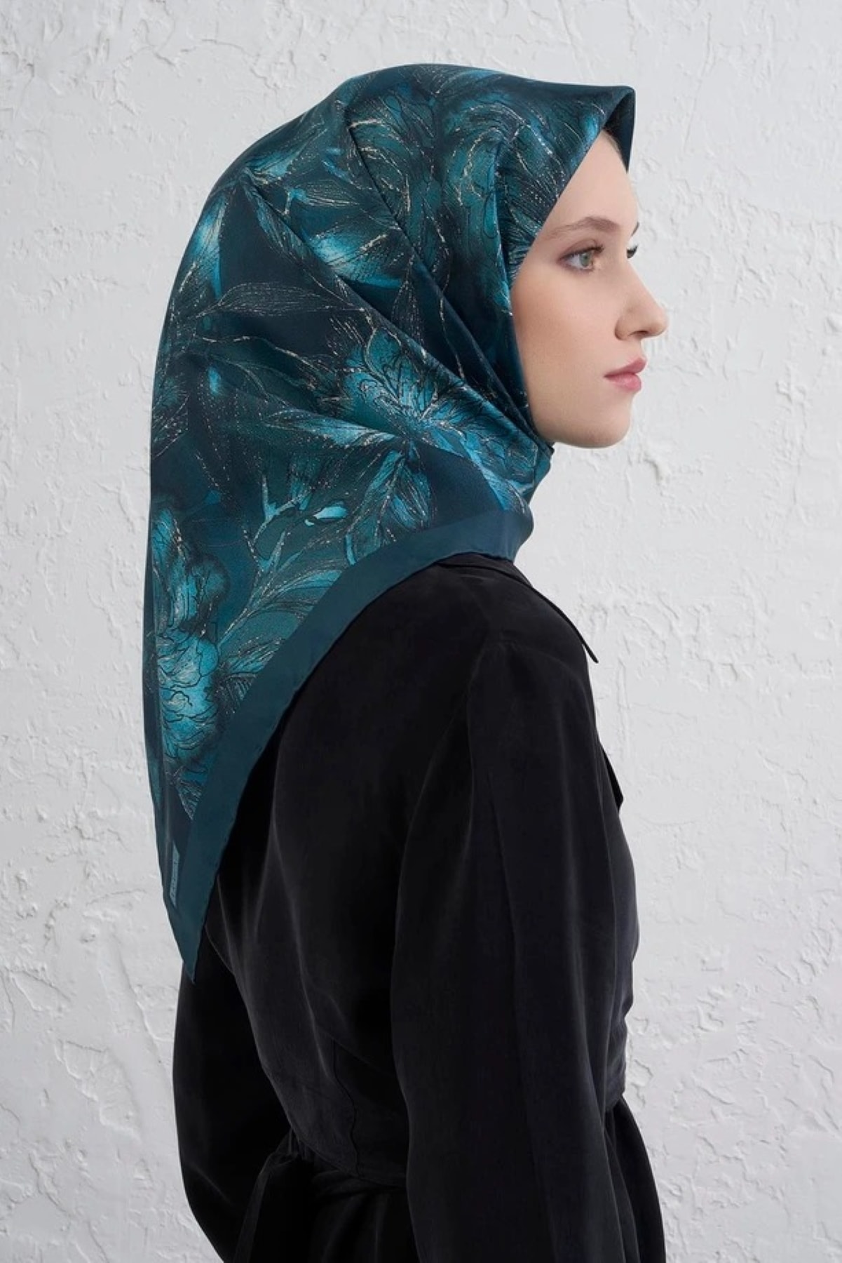 Armine Sura İpek Eşarp 9409DS - 04-Petrol Yeşili