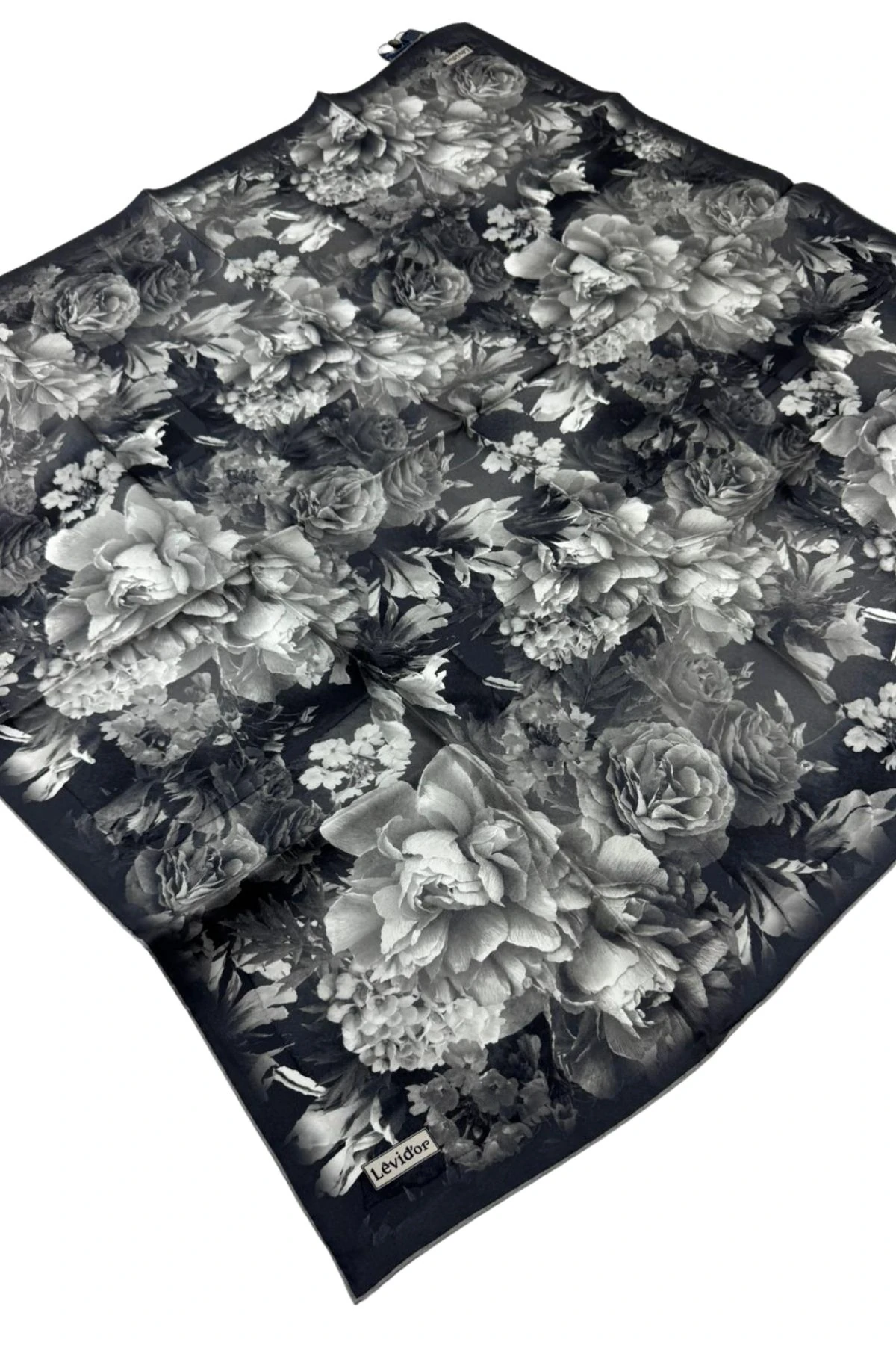 Levidor Twill İpek Eşarp LD1138 - 05-Antrasit-Gri