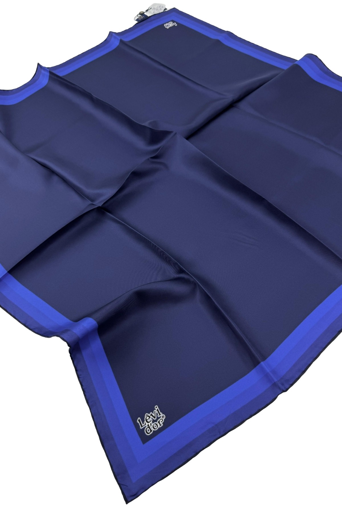 Levidor Twill İpek Eşarp LD1067-01 - Saks Mavisi-05