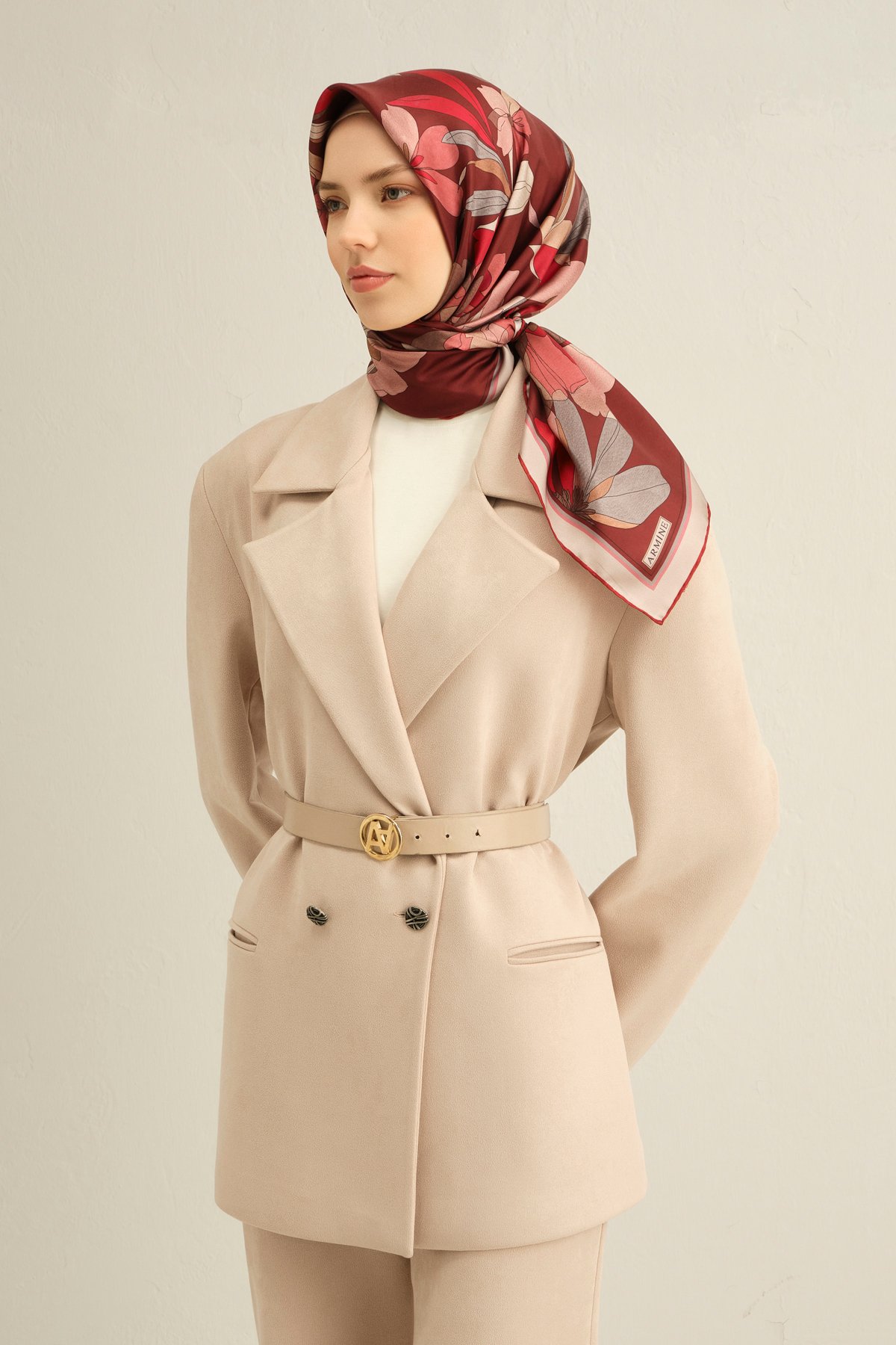 Armine Twill İpek Eşarp 9312D