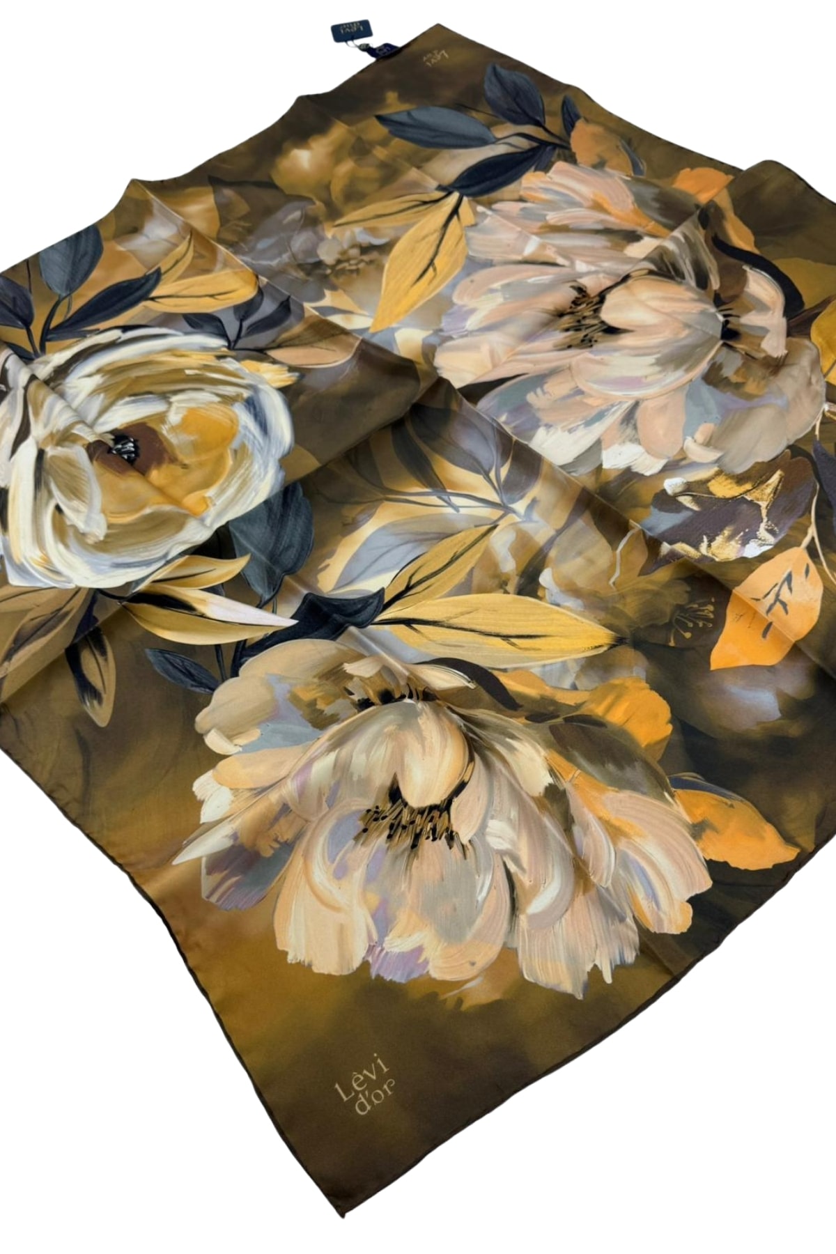 Levidor Twill İpek Eşarp LD1103 - 04-Hardal-Taba-Bej