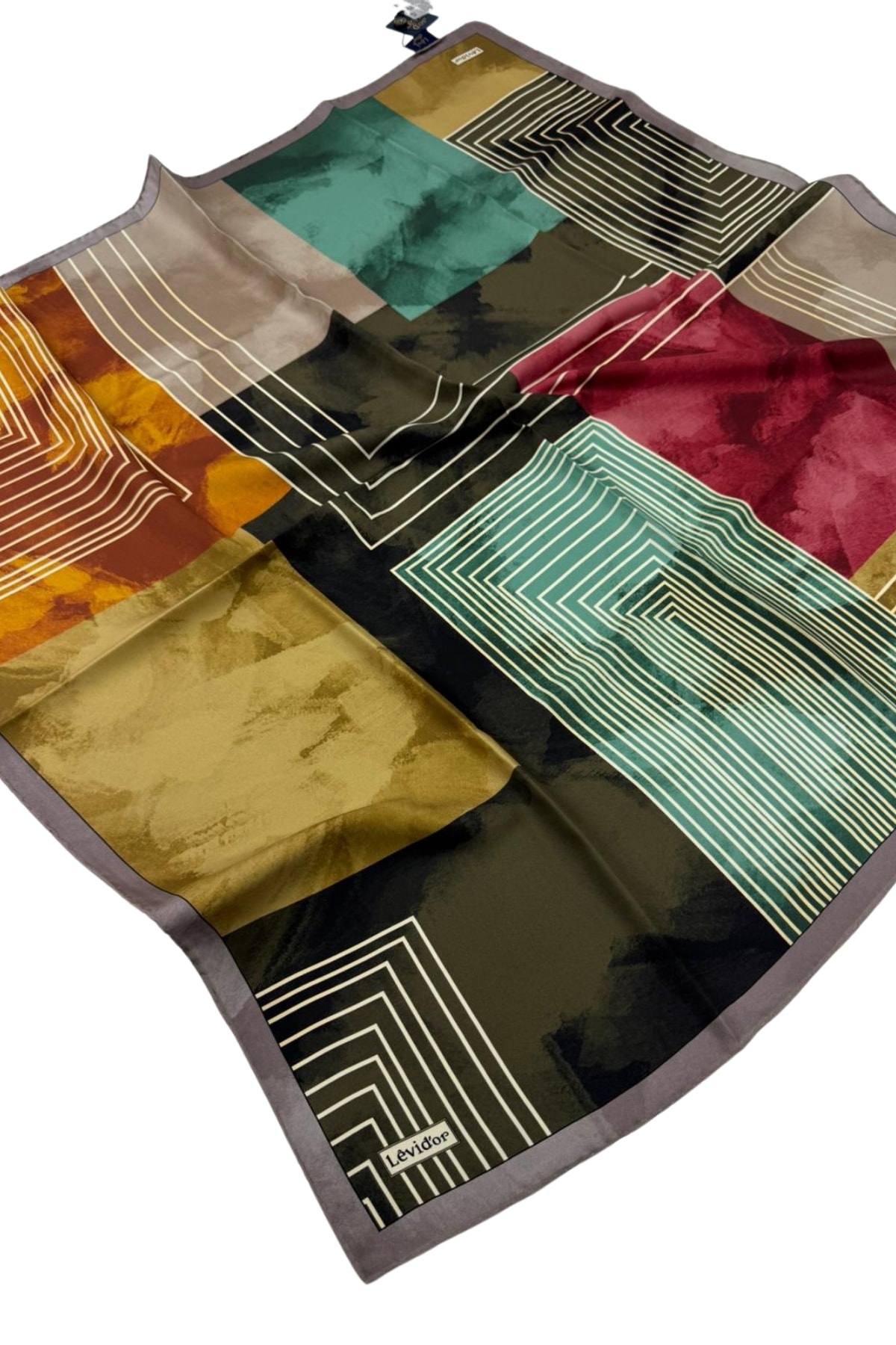 Levidor Twill İpek Eşarp LD1113 - 03-Çok Renkli