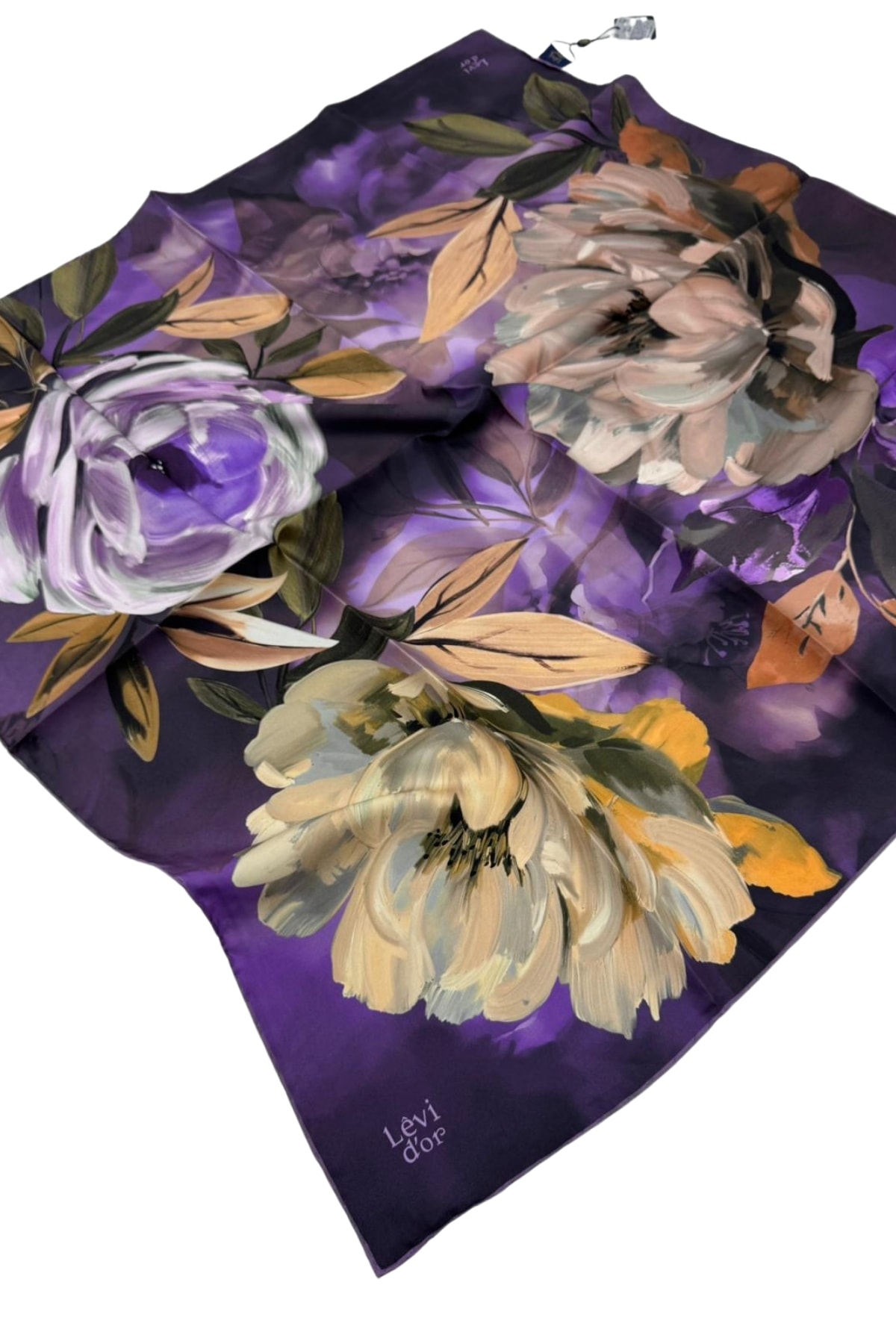 Levidor Twill İpek Eşarp LD1103 - 03-Mor-Bej-Taba