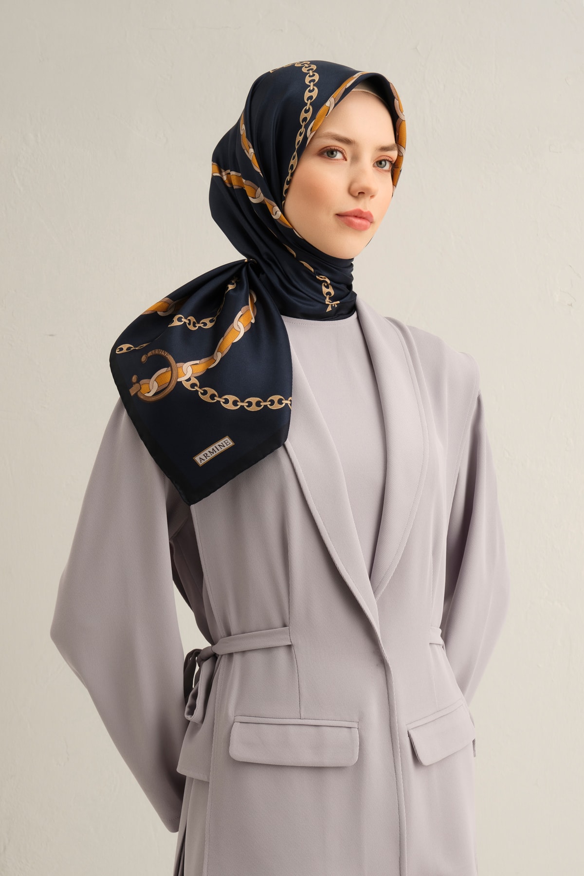 Armine Twill İpek Eşarp 9346D