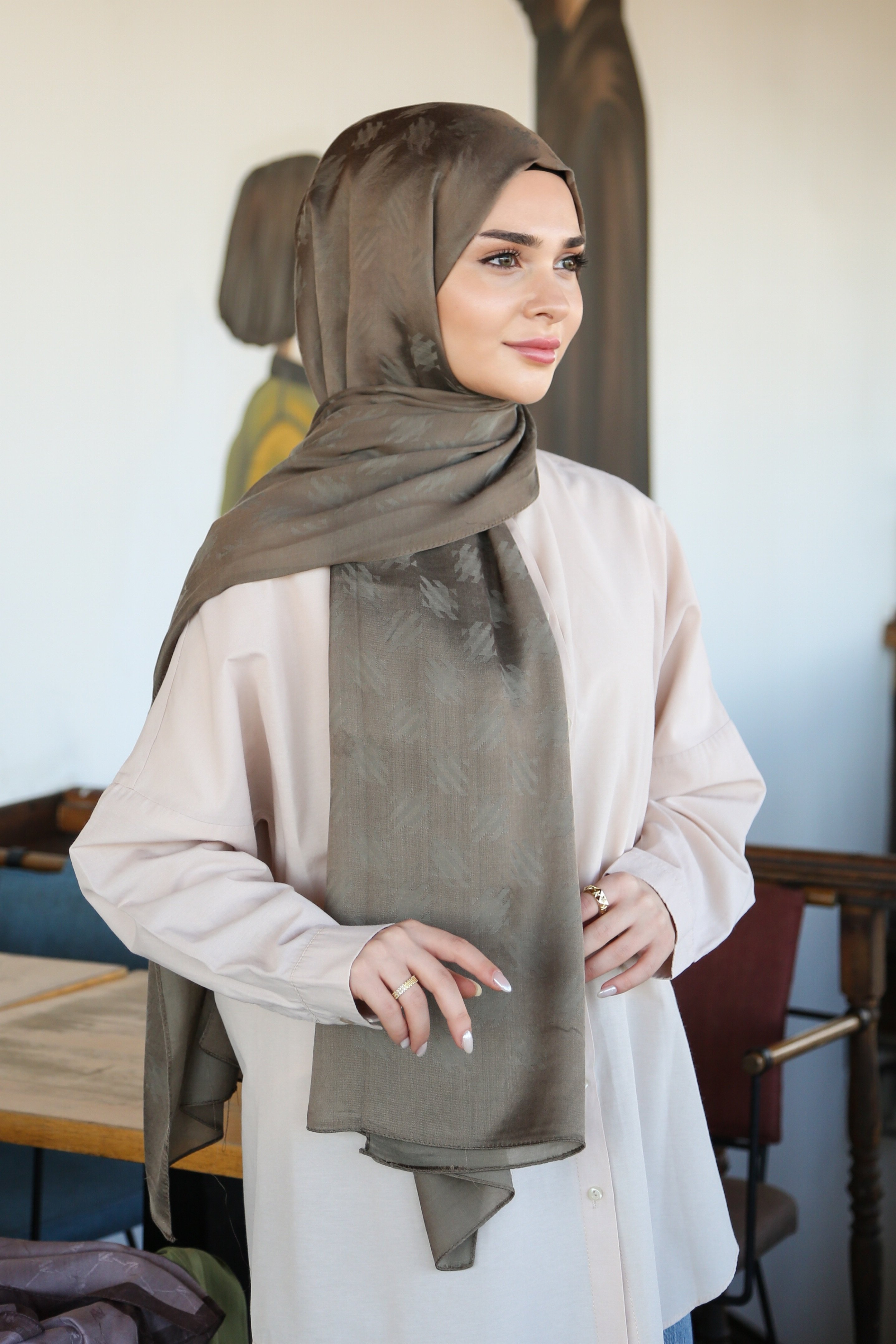 Armine Trend Lyon Şal 4 - Keten Yeşili-247320