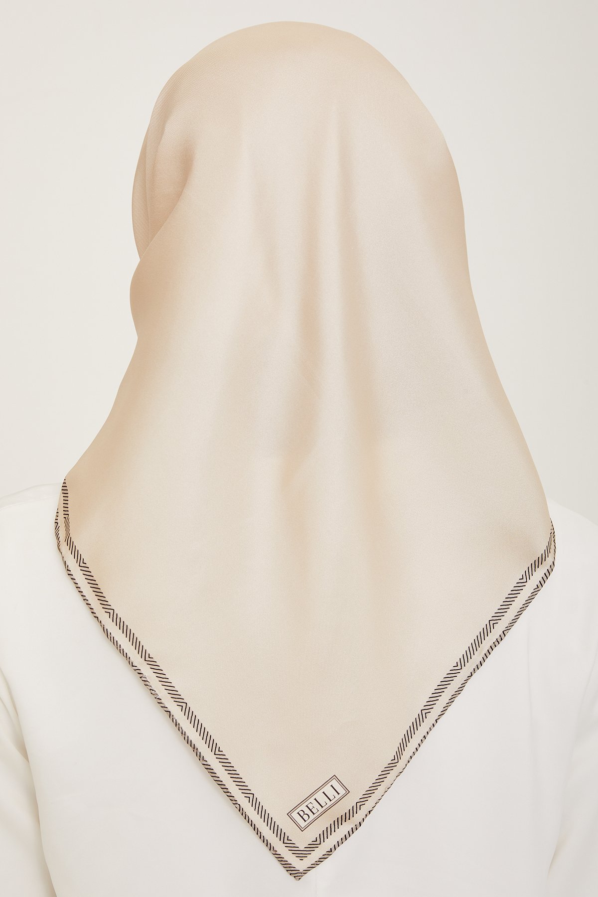 Belli Twill İpek Eşarp 4009D - Nohut Beji-08