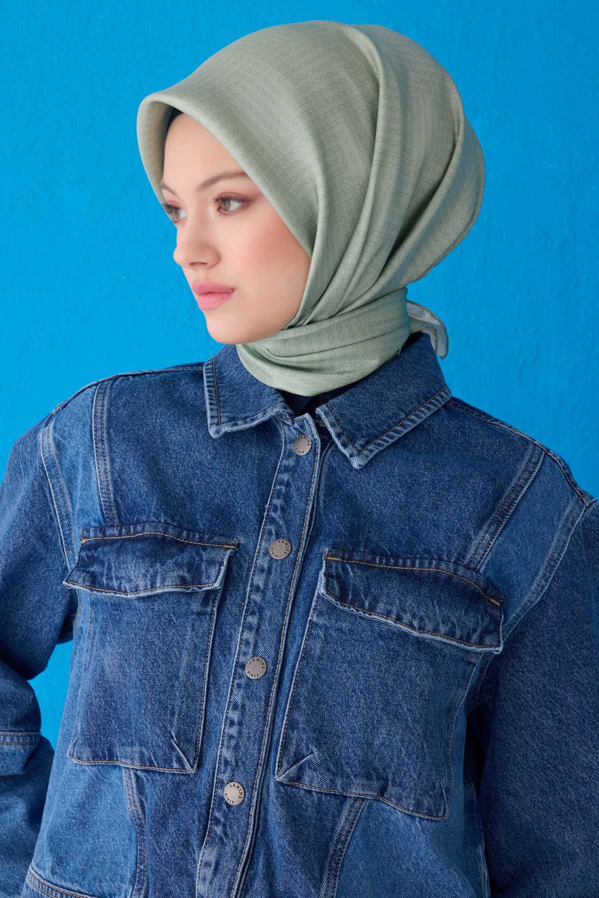 Belli Twill İpek Eşarp 4104D - Gri