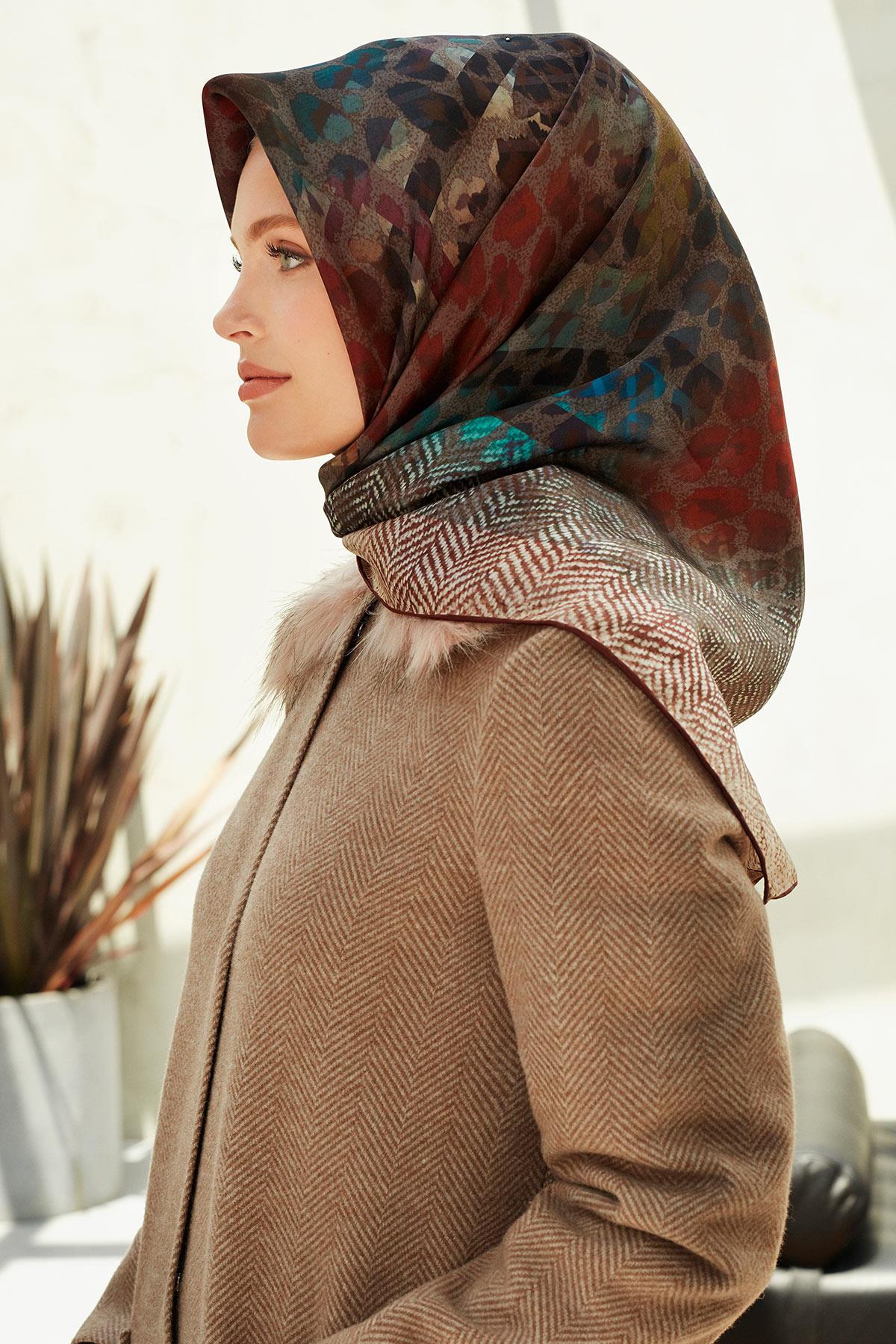 Armine Nostalji Serisi Twill İpek Eşarp 8201D-31