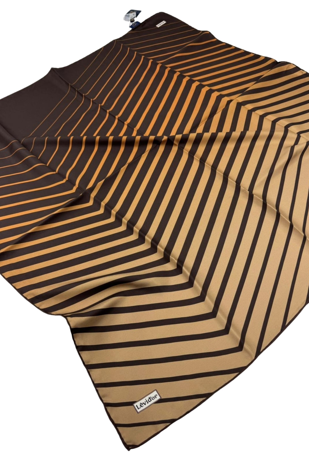 Levidor Twill İpek Eşarp LD1114 - 04-Sütlü Kahve-Acı Kahve
