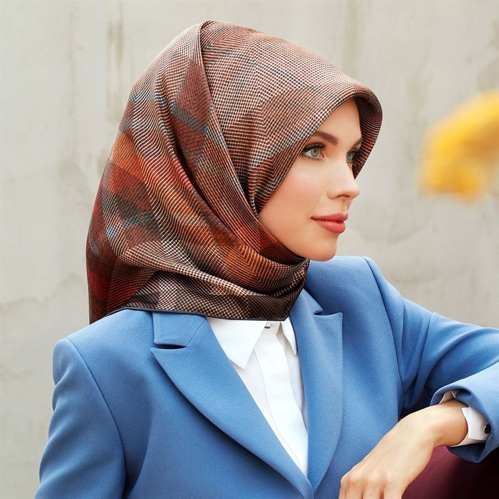 Armine Nostalji Serisi Twill İpek Eşarp 8210D-03