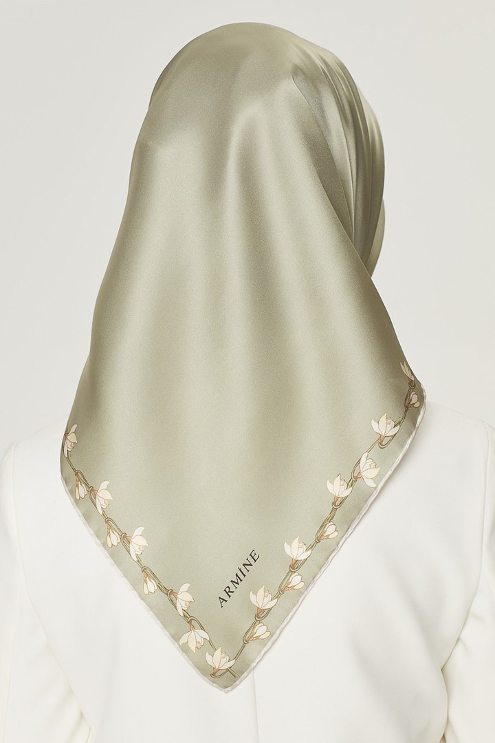 Armine Yeni Nostalji Serisi Twill İpek Eşarp 8553D-87