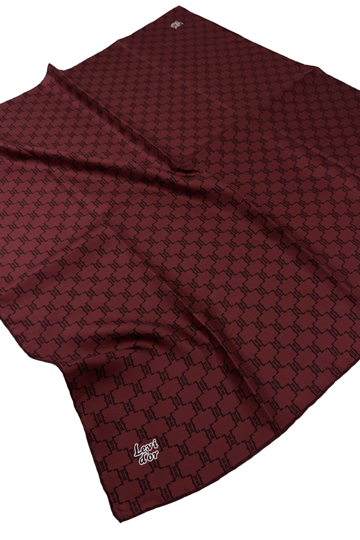 Levidor Twill İpek Eşarp LD1066-01 - Bordo-08