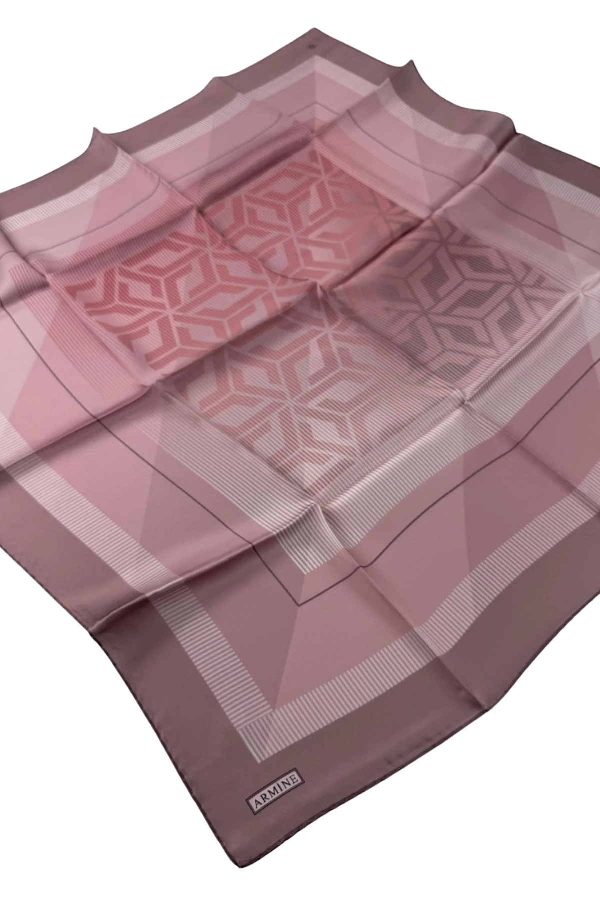 Armine Nostalji Serisi İpek Sura Eşarp 7724DS - 48-Pudra