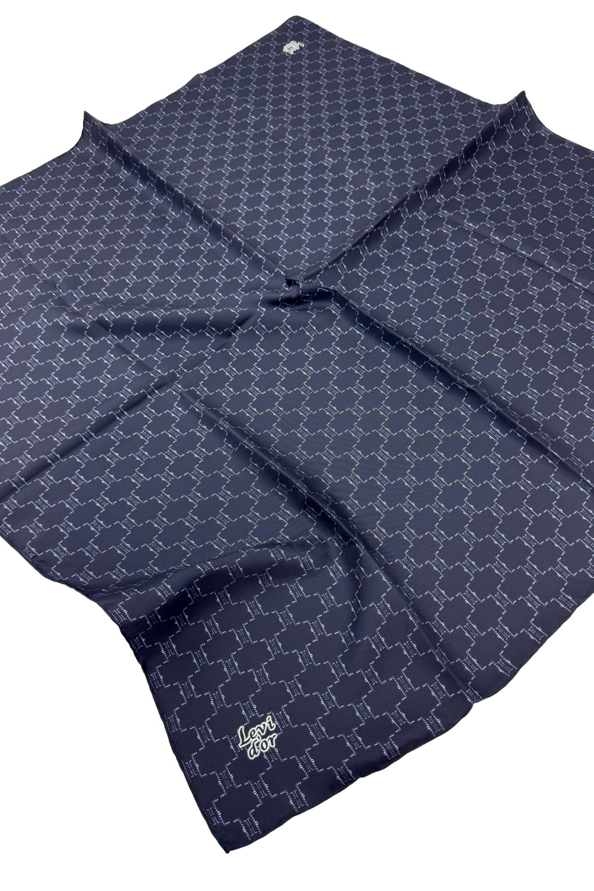 Levidor Twill İpek Eşarp LD1066-01 - Lacivert-05