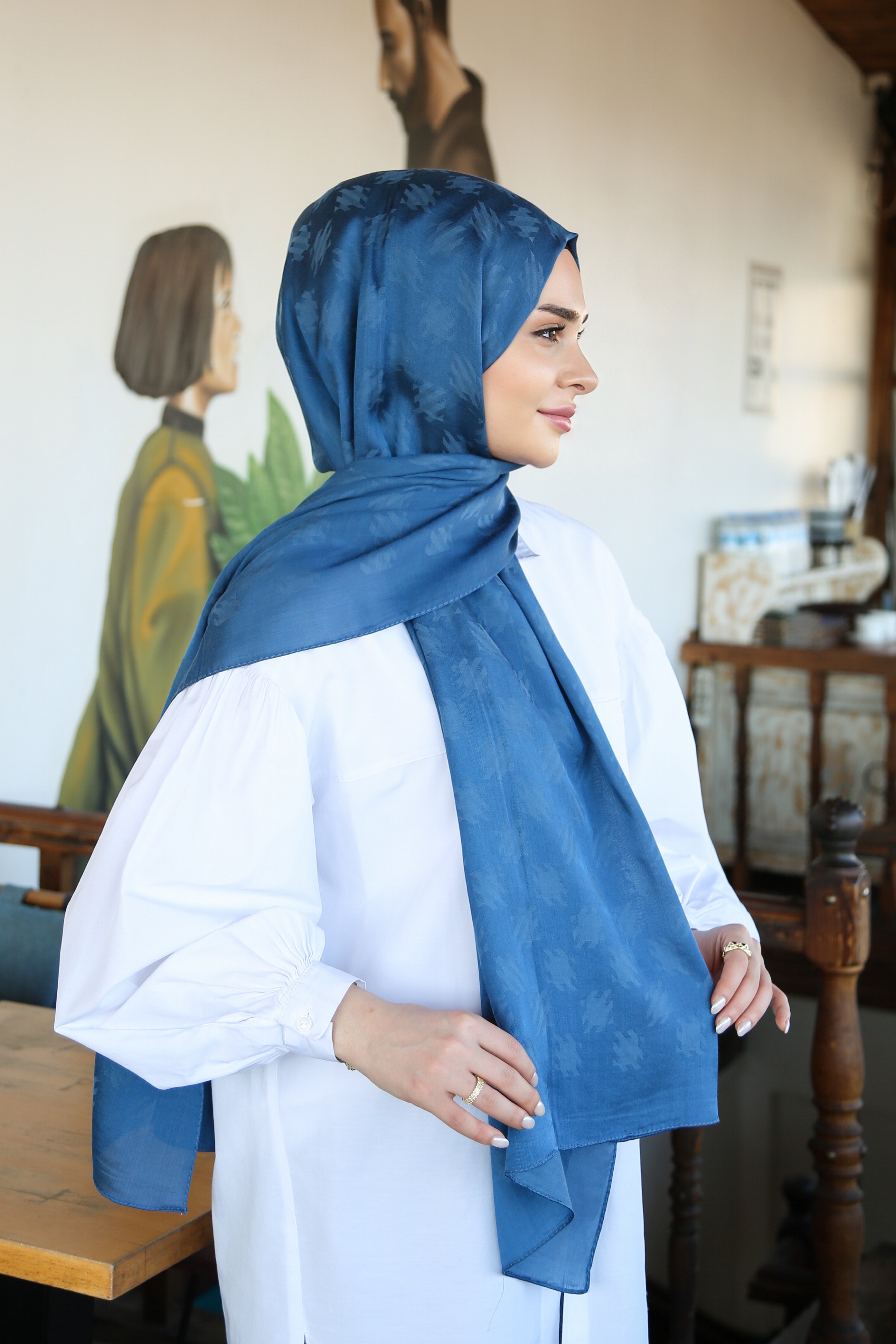Armine Trend Lyon Şal 4 - İndigo-246973