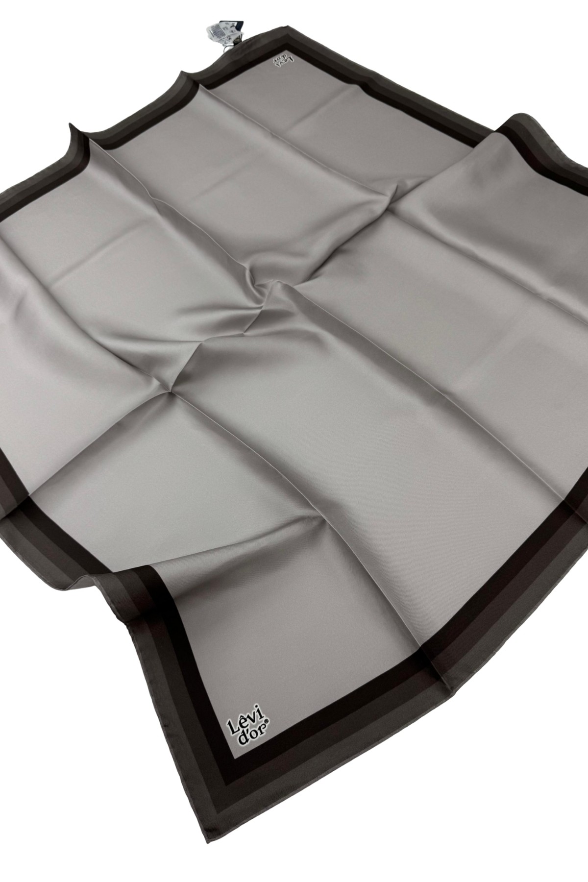 Levidor Twill İpek Eşarp LD1067-01 - Gri-21
