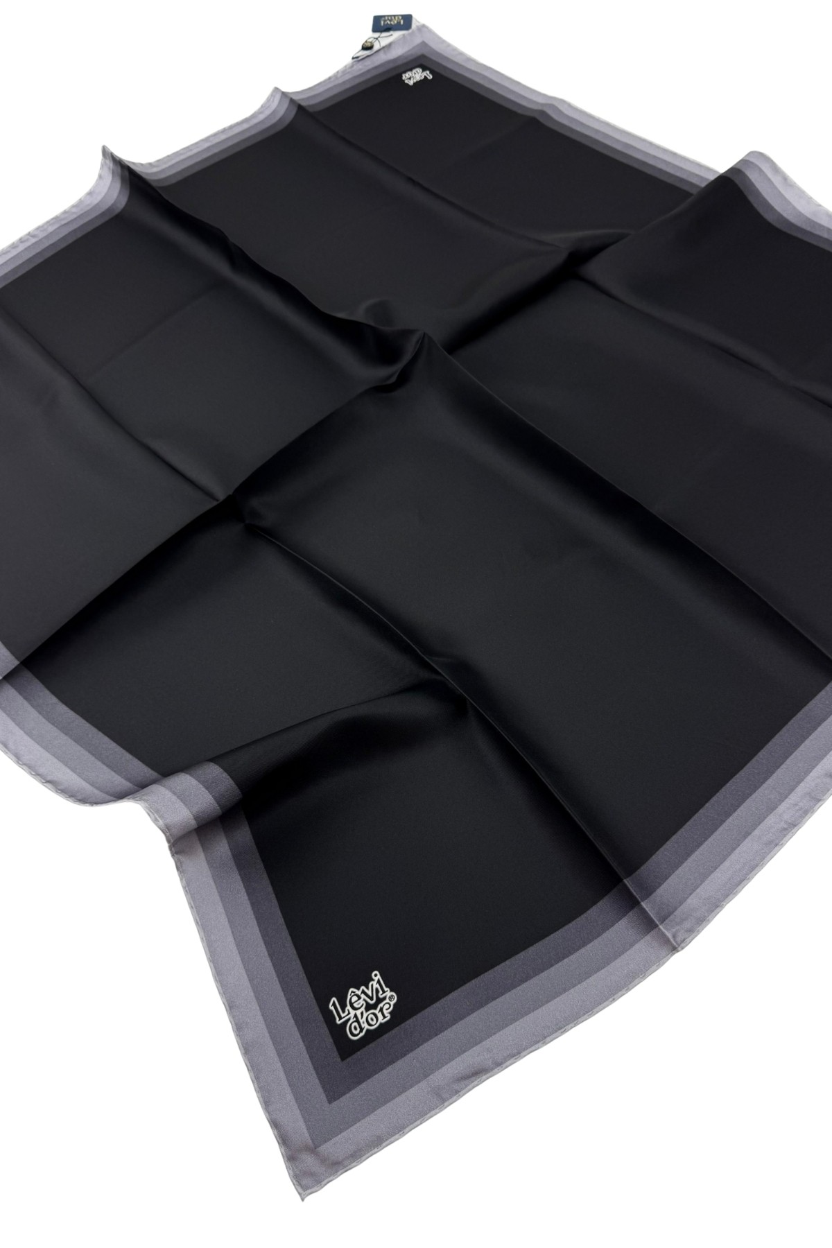 Levidor Twill İpek Eşarp LD1067-01 - Siyah-07