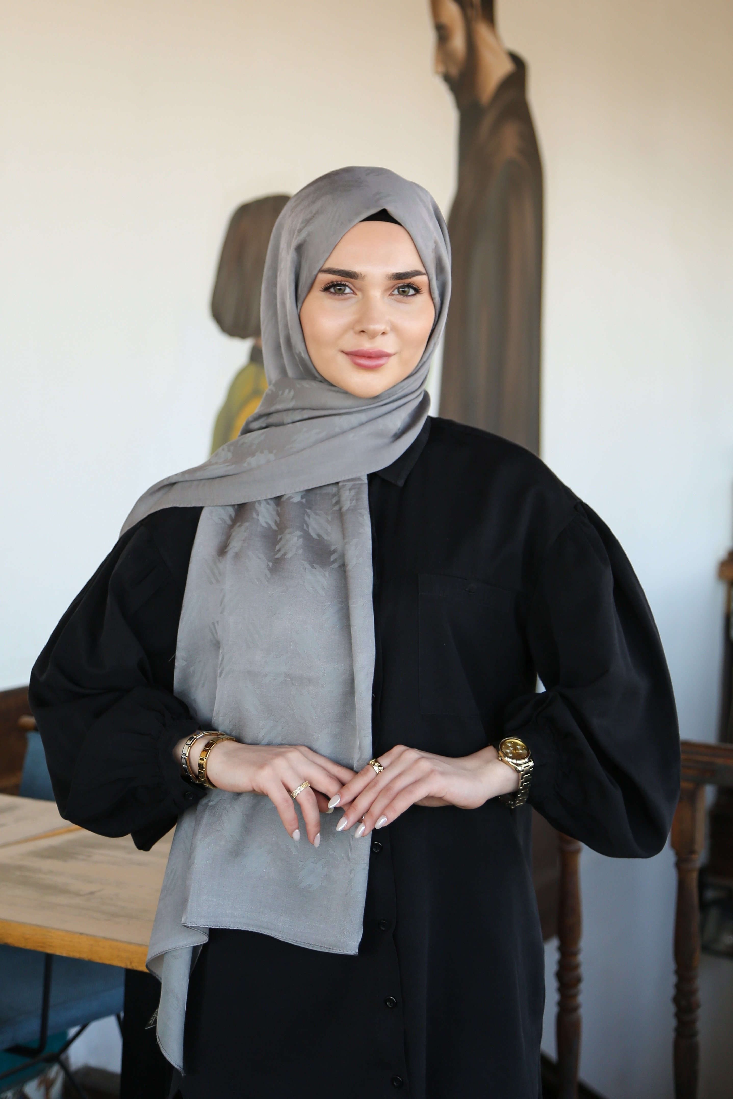 Armine Trend Lyon Şal 4 - Gri-245360