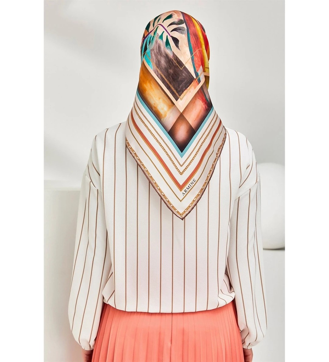Armine Nostalji Serisi Twill İpek Eşarp 8319D-35