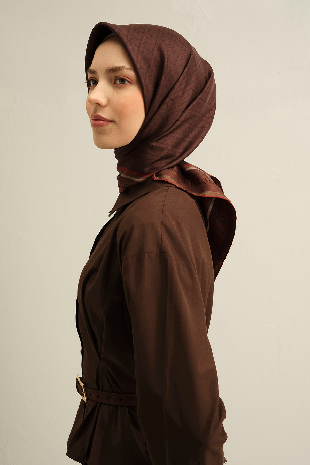 Armine Twill İpek Eşarp 9301D - Bordo-Kırmızı-62