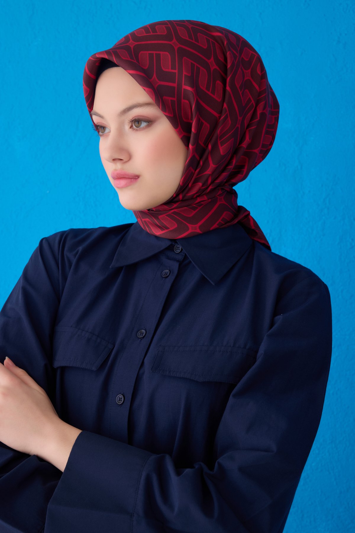 Belli Twill İpek Eşarp 4118D - Çok Renkli 6