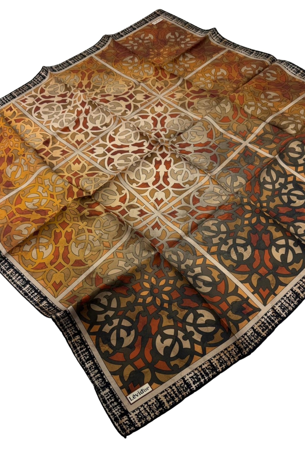 Levidor Twill İpek Eşarp LD1120 - 07-Kiremit-Taba