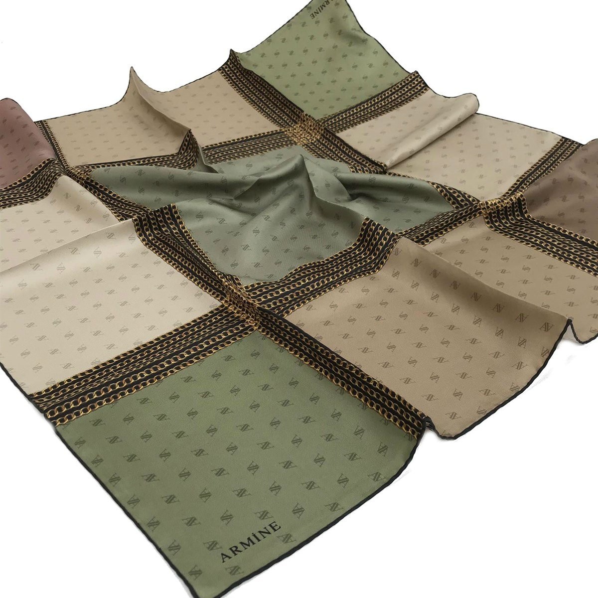 Armine Nostalji Serisi Twill İpek Eşarp 8113D-33