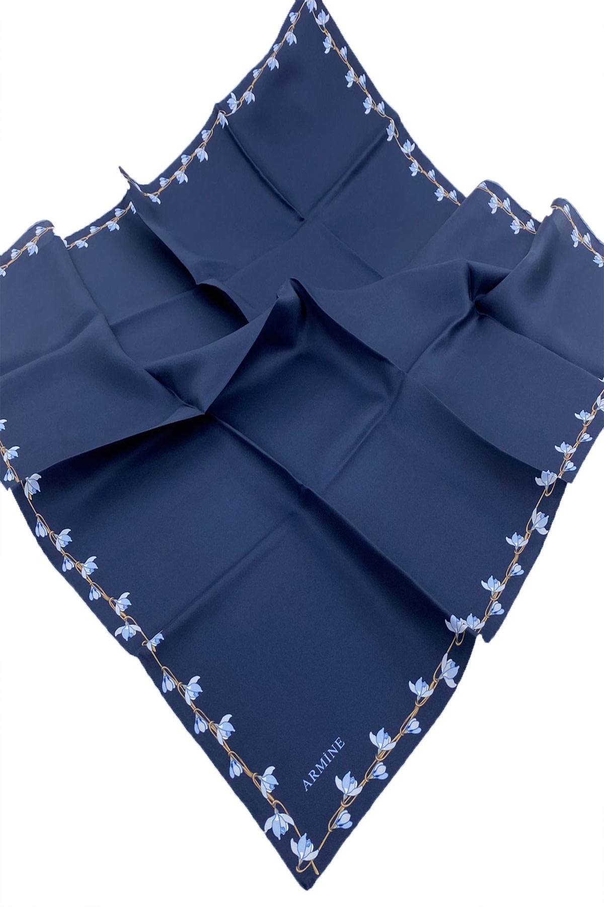 Armine Nostalji Serisi İpek Twill Eşarp 8553D-80
