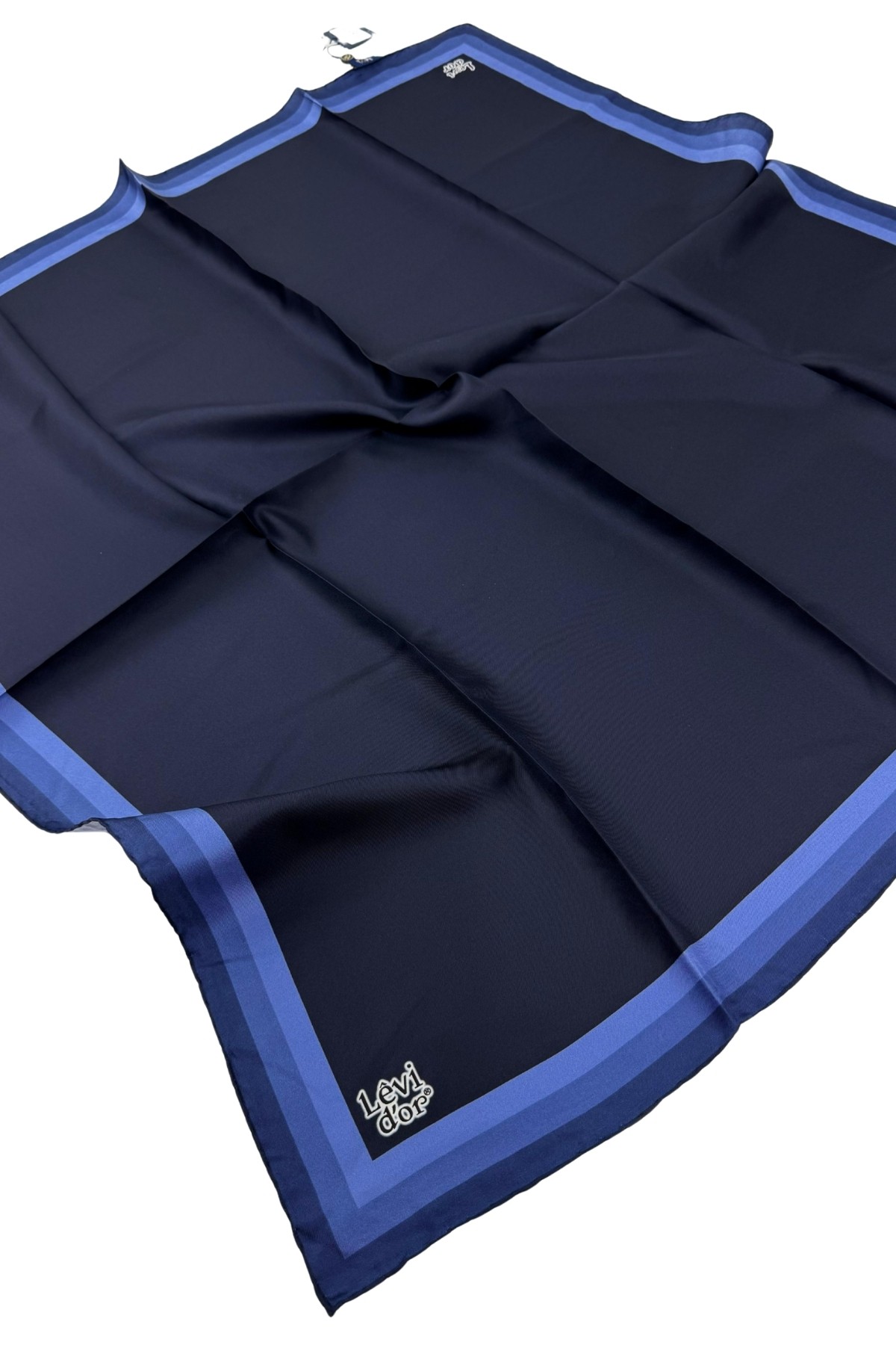 Levidor Twill İpek Eşarp LD1067-01 - Lacivert-03