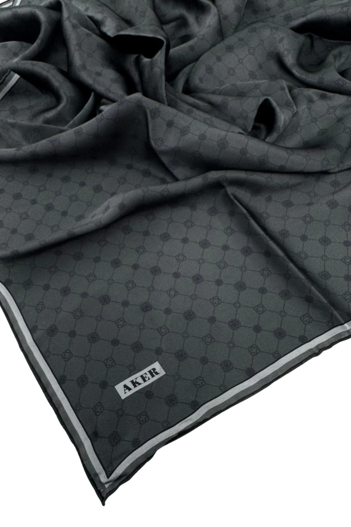 Aker Best Of Serisi Twill İpek Eşarp 8981713-911 - 973-Antrasit