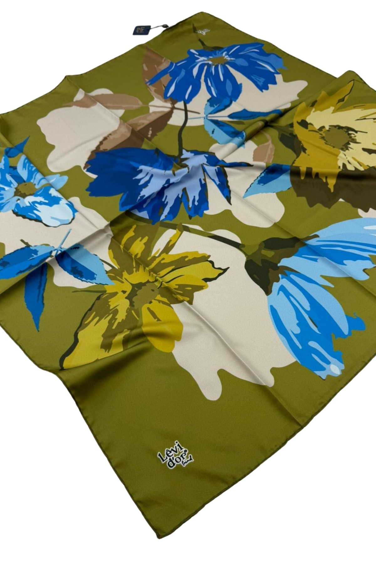 Levidor Trend Twill Eşarp LDT276 - 06-Yeşil-Mavi