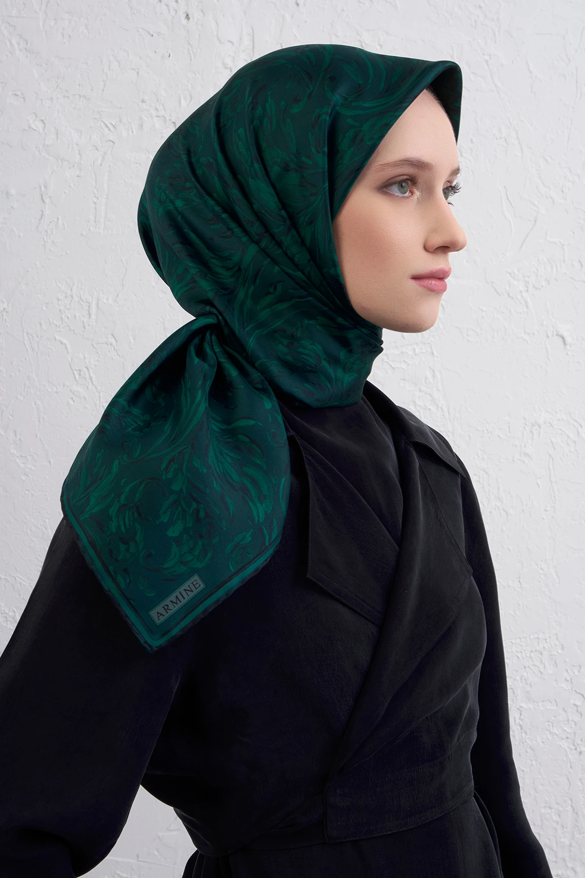Armine Sura İpek Eşarp 9431DS - 06-Zümrüt