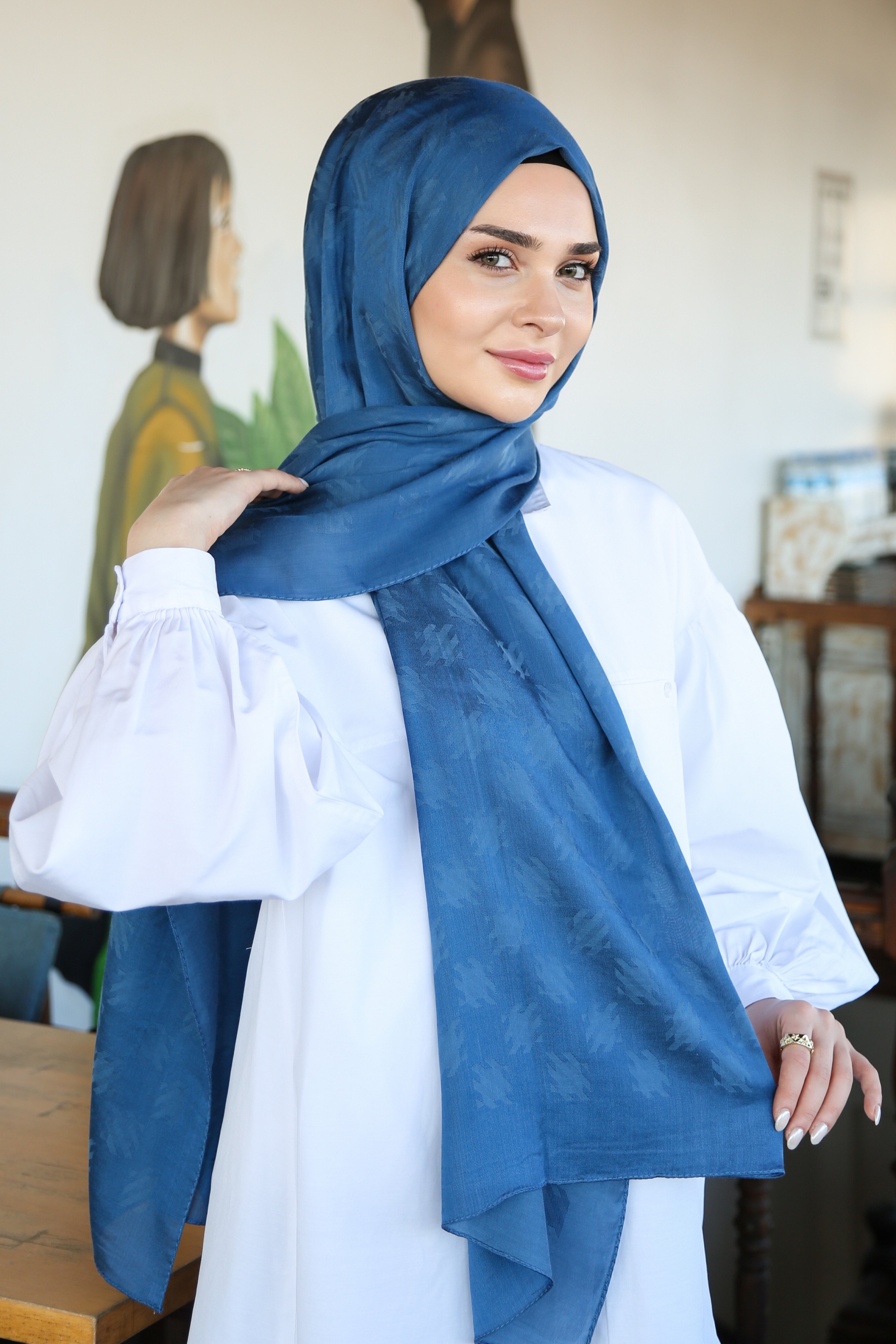 Armine Trend Lyon Şal 4 - İndigo-246973
